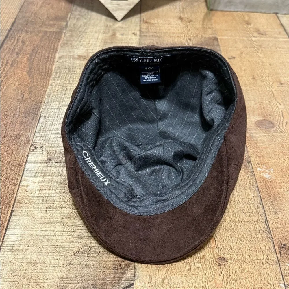 Cremieux Collection Brown Cabbie Flat Cap Hat Size S/M peaky blinders